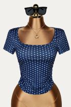 EVE Short Sleeve Polka Dot Print T Shirts GXIY-K26L2620