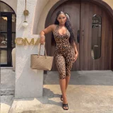 EVE Leopard Print Backless Seventh Jumpsuit ASL-6825