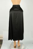 EVE Satin High Waist Long Skirt GXIY-K25L1129