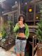 EVE Stripe Lace Slim Fifth Pants GXIY-K26L2741