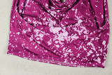 EVE Loose Ruched Print Two Piece Pants Set GJYO-JS919197