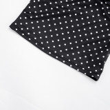 EVE Polka Dot Print Tube Top Mini Skirt 2 Piece Set GDSF-D26ST233