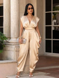 EVE Sleeveless Deep V Neck Two Piece Pants Set SFY-897