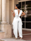 EVE Sleeveless Deep V Neck Two Piece Pants Set SFY-897