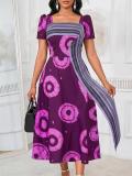 EVE Print Square Neck Midi Dress GYLY-11278