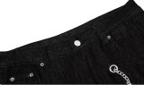 EVE Plus Size Metal Ring Rivet Chain Jeans GYLN-9088