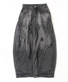 EVE Plus Size Holes Wide Leg Jeans GYLN-7824