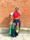 EVE Plus Size jersey Patchwork Print Loose Jeans GYLN-8092