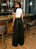 EVE Plus Size Metal Ring Rivet Chain Jeans GYLN-9088