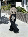 EVE Plus Size Leopard Print Patchwork Jeans GYLN-5540