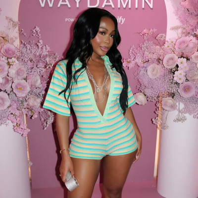 EVE Stripe Print Deep V Neck Romper GDSF-Y26RP283