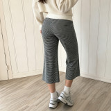 EVE Contrast Color Patchwork Stripe Wide Leg Pants GPKJ-MR49630