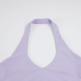 EVE Contrast Color Sleeveless Sport 3 Piece Shorts Set GPKJ-MR49959