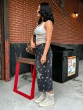 EVE Plus Size Star-Patched Embroidered Straight Jeans GYLN-7705