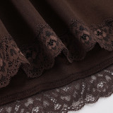 EVE Lace Patchwork Ruched Long Skirts GPKJ-MR50125