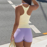 EVE Contrast Color Sleeveless Sport 3 Piece Shorts Set GPKJ-MR49959