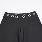 EVE Hollow Out Wde Leg Seventh Pants GPKJ-MR50032