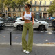 EVE Solid Color Casual Straigh Pants GPKJ-MR49713