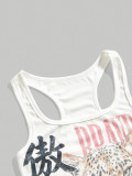 EVE Letter Print Sleeveless Tank Top GXIY-K26L2621