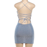 EVE Backless Cross Bandage Dress XEF-K6D11253A