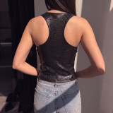 EVE Solid Color Off Shoulder Sling Tank Top XEF-K6L13740A