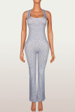 EVE Leopard Print Sleeveless Sport Jumpsuit YWXS-K26L2425