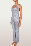 EVE Leopard Print Sleeveless Sport Jumpsuit YWXS-K26L2425