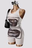 EVE Print Sleeveless Romper GXIY-K26L2548