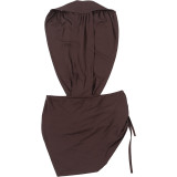 EVE Sexy Deep V Neck Mini Dress XEF-K6S13989A