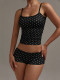 EVE Polka Dot Print Sport Two Piece Short Set GXIY-K26L2594
