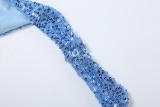 EVE Halterneck Sequin Tassel Maxi Dress XEF-K6D11483A