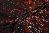 EVE Long Sleeve Print Tie Up Split Maxi Dress XEF-K6D13727A