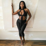 EVE Hollow Out Sleeveless Two Piece Pants Set MXBF-J26ST290