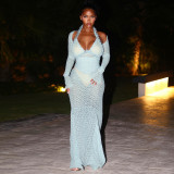 EVE See Through Long Sleeve Maxi Dress DLSF-K6S13722A