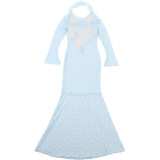EVE See Through Long Sleeve Maxi Dress DLSF-K6S13722A