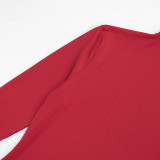 EVE Solid Color Long Sleeve Maxi Dress GDSF-D26DS287