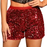 EVE Solid Color Sequin Shorts GXRF-QC0166