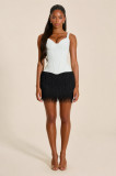 EVE Feather Patchwork Mini Skirts MZ-26015