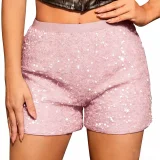EVE Solid Color Sequin Shorts GXRF-QC0166
