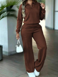 EVE Long Sleeve Lapel Top Two Piece Pants Set MIL-320