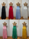 EVE V Neck Halterneck Shell Tassel Maxi Dress GADE-11431