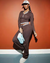 EVE Stripe Patchwork Long Sleeve Pants 2 Piece Set LSD-2919
