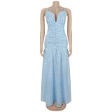 EVE Floral Print Sling Maxi Dress BY-7749