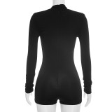 EVE Deep V Neck Long Sleeve Skinny Romper GDSF-D26RP245