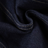 EVE Single Breasted Long Sleeve Denim MIni Dress GPKJ-MR42902