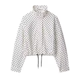 EVE Polka Dot Print Long Sleeve Coat Two Piece Shorts Set GKYS-3110