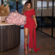 EVE Solid Color Short Sleeve Ruched Mini Dress GJYO-JD305656