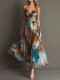 EVE Sexy Print Slim Sling Maxi Dress GWDS-260612