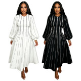 EVE Long Sleeve Print Maxi Dress GQLK-6681