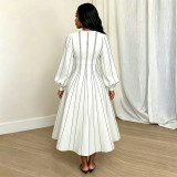 EVE Long Sleeve Print Maxi Dress GQLK-6681